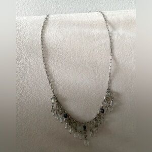 Elegant Silver Necklace with Crystal Accents
